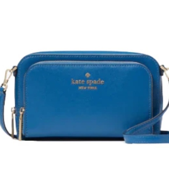 Kate Spade New York STACI DUAL ZIP Around Crossbody Purse in Sapphire - Picture 2 of 8